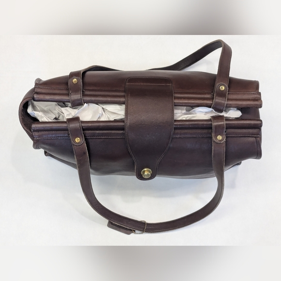 Vintage Coach Brown Leather Tote Bag - Picture 13 of 16